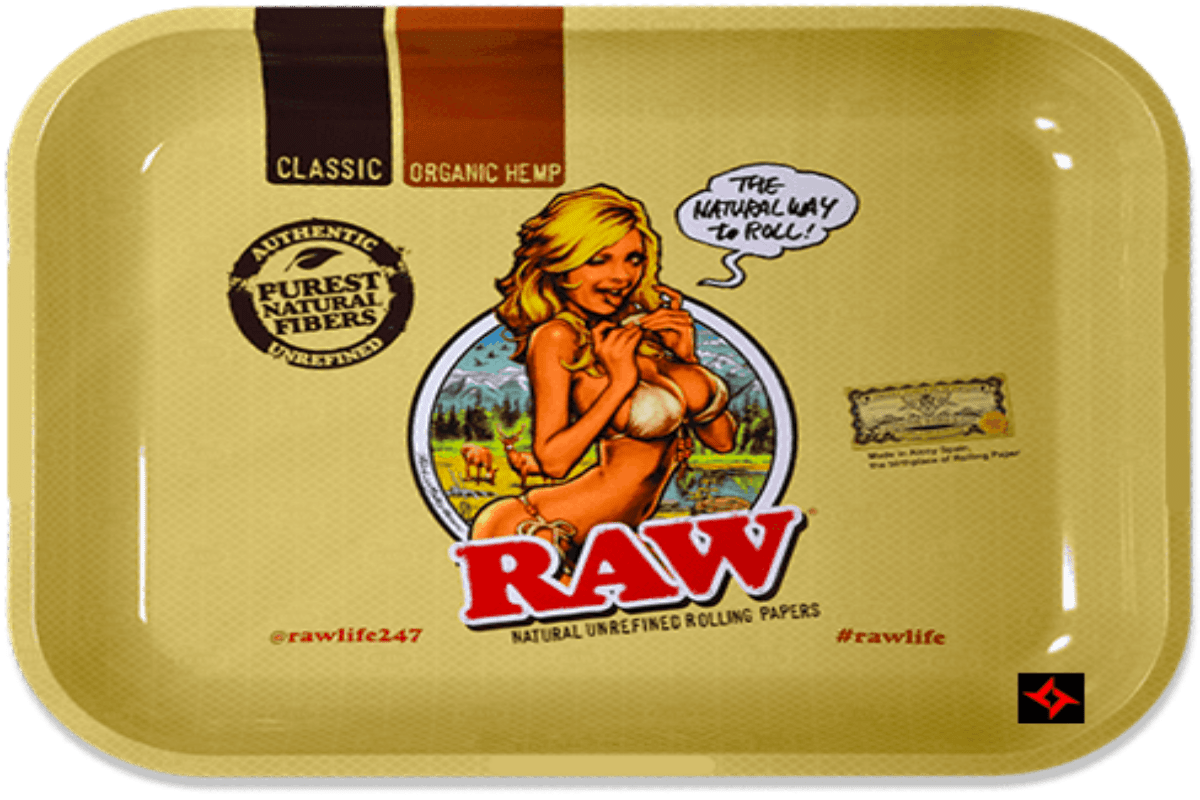 MontCherry & Raw Deal ''Bikini Girl Large Metal Rolling Tray with