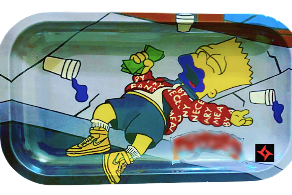 Bart Passed Out Toon  Tray