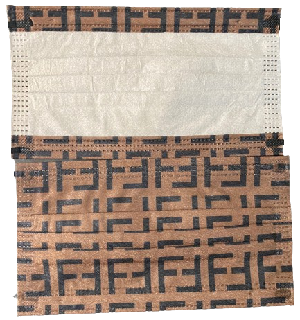 Brown Fendi Disposable Face Mask - Pack of 20