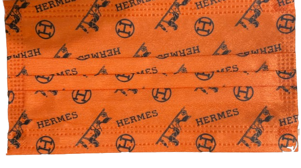 Orange Hermes Disposable Face Mask - Pack of 20