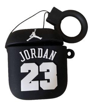 Jordans 23 Rubber AirPods Case Black - TrayToons