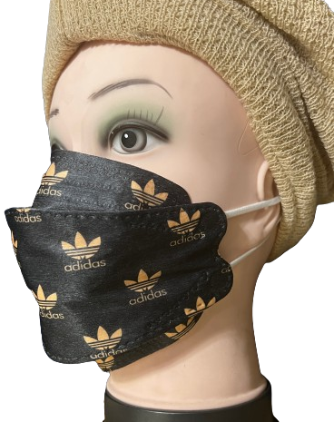 KF94 Black Adidas Disposable Face Mask - Pack of 10