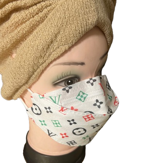 KF94 White Rainbow LV Disposable Face Mask - Pack of 10