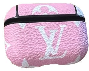 Pink Monogrammed Large Letters AirPod Cases