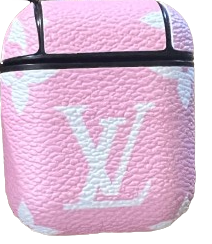 Pink Monogrammed Large Letters AirPod Cases
