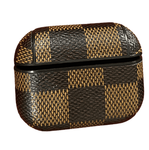Checkered Brown AirPod Cases - TrayToons