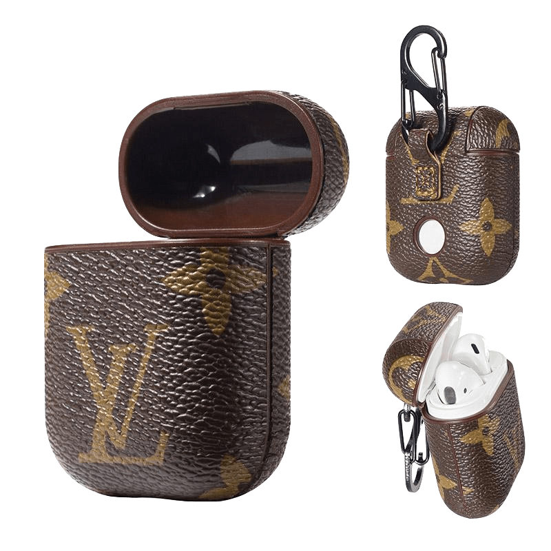 Brown-Gold Monogrammed Large Letters AirPod Cases – TrayToonz