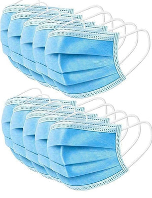 Blue Disposable Face Mask - Pack of 50